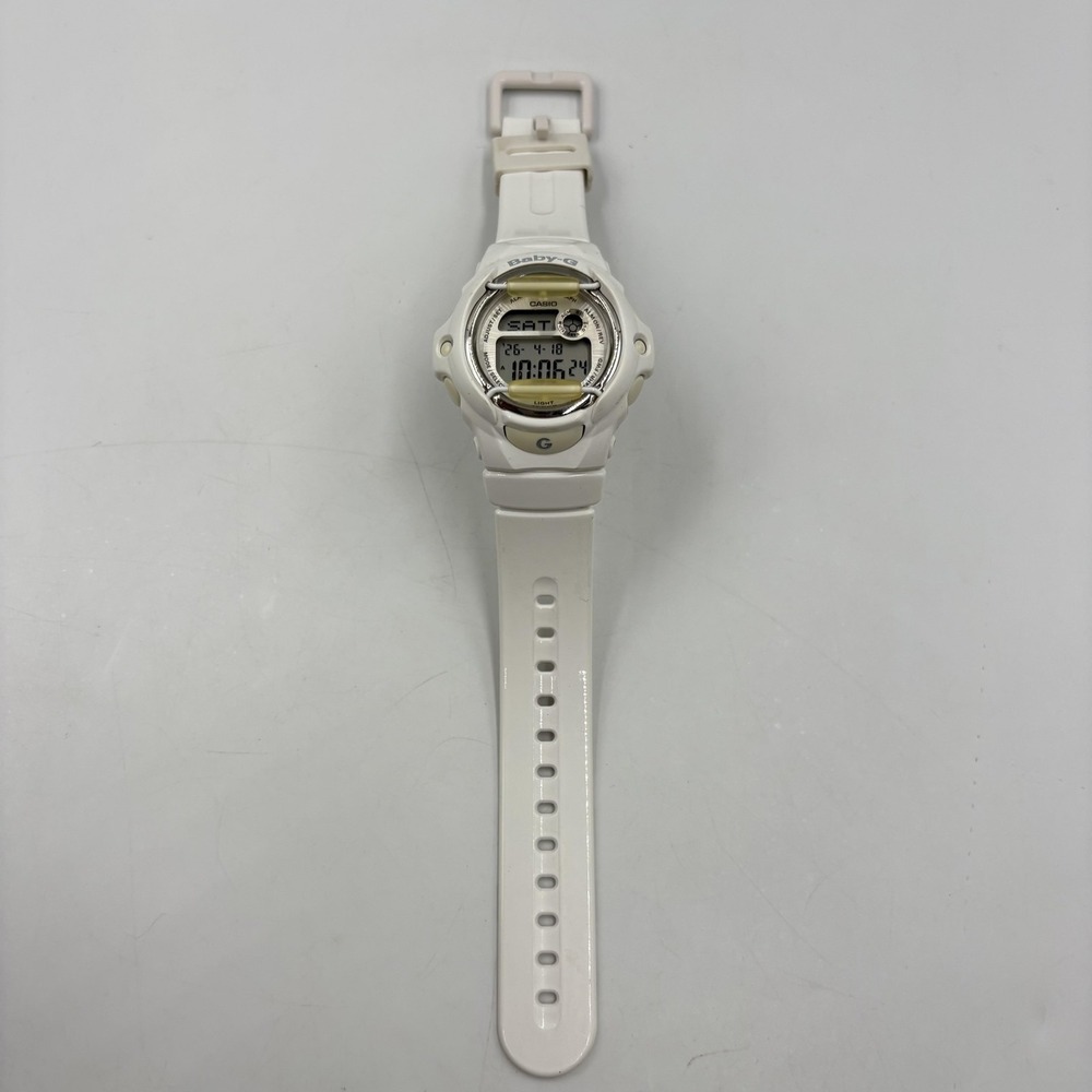 Casio Baby-G Watch White Digital Alarm 200m Shock Resistant BG-169R Ladies WORKS